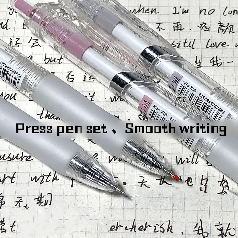 Drukpen Fijne penpunt Glad water Vloeiend schrijven Heldere kleuren Duurzaam Schoolbenodigdheden Eenvoudige gelpen Handig Snel