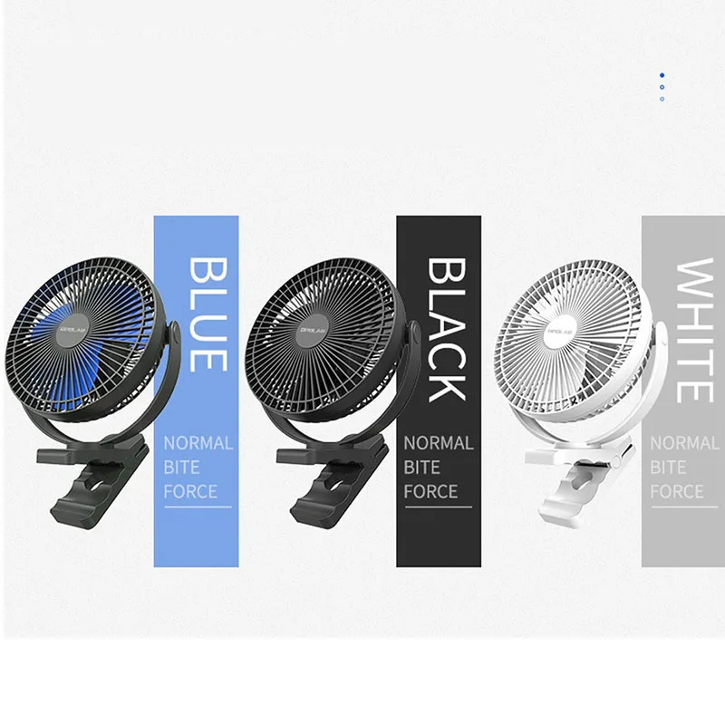 2025 новый 8-дюймовый небольшой вентилятор, USB-зарядная станция, зажим на вентилятор, офисный рабочий стол, небольшое домашнее хозяйство, общежитие, портативный электрический вентилятор
