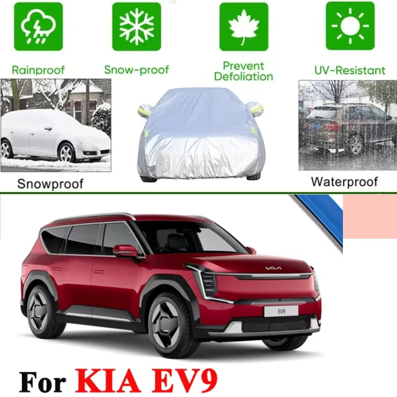 

For KIA EV9 2023-2026 2024 2025 Full Car Covers Outdoor Sun Anti UV Rain Snow Dust Protection Oxford Cloth Accessories