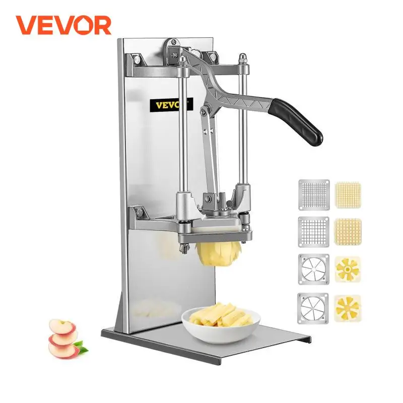 VEVOR 3ใบมีดมันฝรั่งเครื่องตัดผัก Chopper ผลไม้เครื่องตัดสแตนเลสได้อย่างรวดเร็วได้อย่างง่ายดาย Manual ฟังก์ชั่นเชิงพาณิชย์