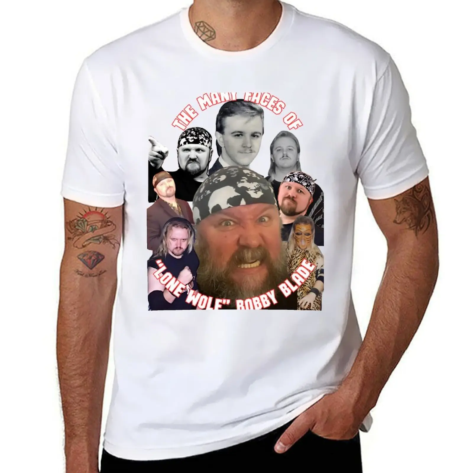 

The Many Faces of Lonewolf Bobby Blade T-Shirt black cotton t-shirt plain for man package printed t shirts for man T-Shirt