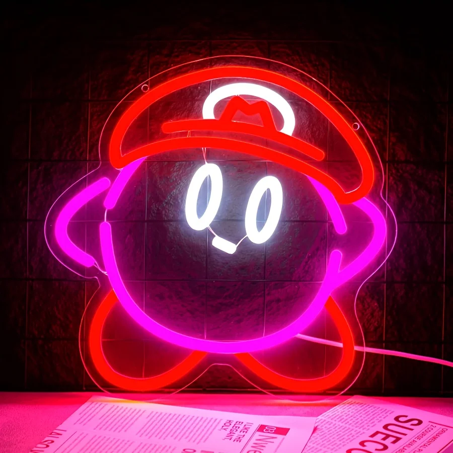 Super Star Neon Signs LED Anime Cartoon Neon Light Sign Dimmable for Bedroom Man Cave Game Room Weeding Wall Decor USB Powered