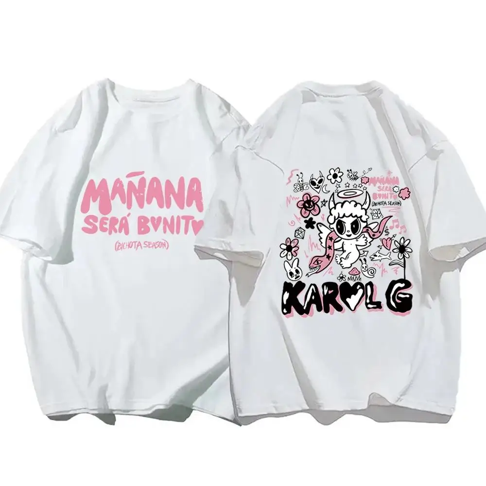 New Manana Sera Bonito Printed Tshirt Karol G Bichota Graphic T-Shirt for Men Women Oversized Tees Summer Cotton Casual 01336