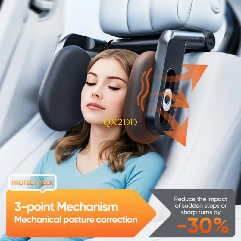 مسند رأس السيارة QX2D ذو خطاف مزدوج مريح للاستخدام في المكتب والمنزل