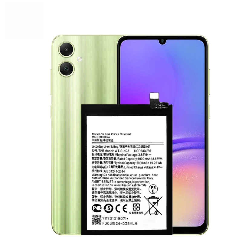 Brand New WT-S-N28 5000mAh Mobile Phone Battery For Samsung Galaxy A05 SM-AO55F SM-A055F/DS SM-A055M/DS SM-A055M + tools