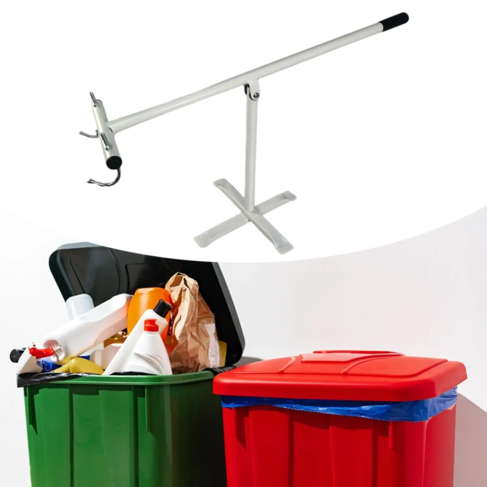 

Ручной мусорный компактор Бесконтактный мусорный бак для колесных баков емкостью 120-660 л Открытый мусорный бак для мусора Свободное пространство в контейнерах