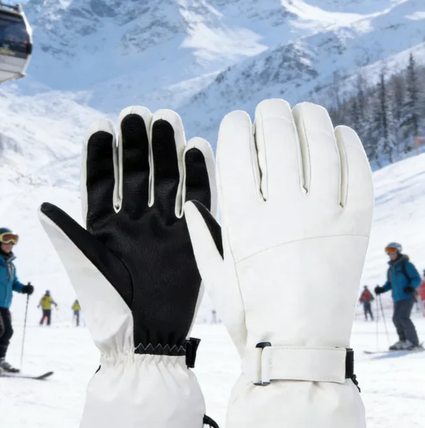 

Лыжные перчатки, зимние теплые перчатки с флисовой подкладкой, ветрозащитные, устойчивые к холоду, с сенсорным экраном, унисекс, для езды на велосипеде, спортивные перчатки