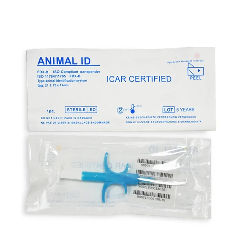 20 sztuk 134.2KHz Pet szklany tag zwierząt strzykawka z mikrochipem do wstrzykiwania FDX B ISO11784/85 ICAR strzykawka dla zwierząt dla kota psa