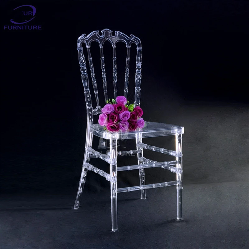 20 Pcs Clear Bamboo For Wedding Acrylic Chair Banquet Crystal Seat Family Hotel Dining Room chair Decoration