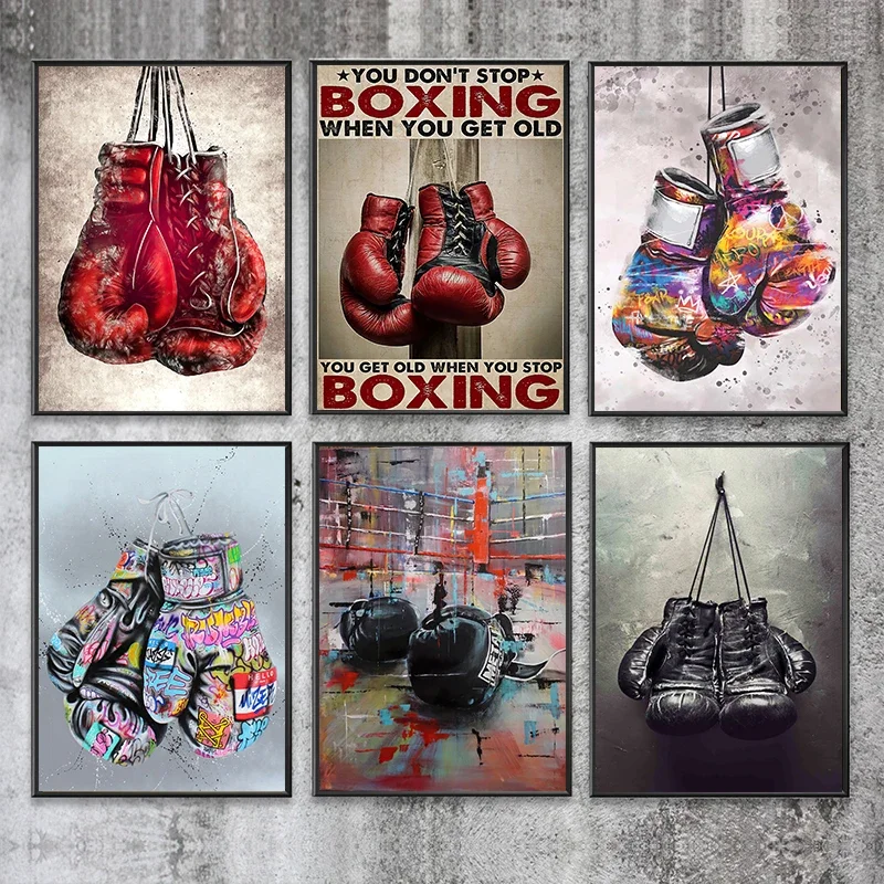 Boxhandschuh Kunstposter Leinwanddruck Wandbild Dekoration Moderne Wohnzimmer Heimdekoration