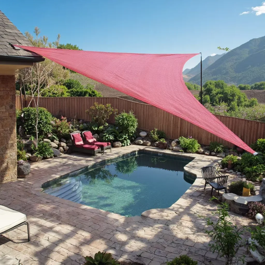 

Треугольный тент из ПНД для улицы с защитой от УФ-излучения, утолщенный садовый тент-парус, затеняющая сетка для двора, уличные тенты-паруса