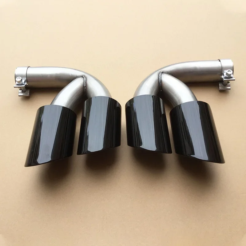 

Suitable for Porsche Cayenne tail throat black cayenneGTS style tail throat four exhaust pipe