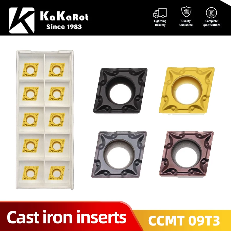 

Kakarot Carbide Insert CCMT09T304 MA VP15TF CCMT 09T308 Turning Tools For Stainless Steel CNC Lathe Cutter 10pcs Blade Plate