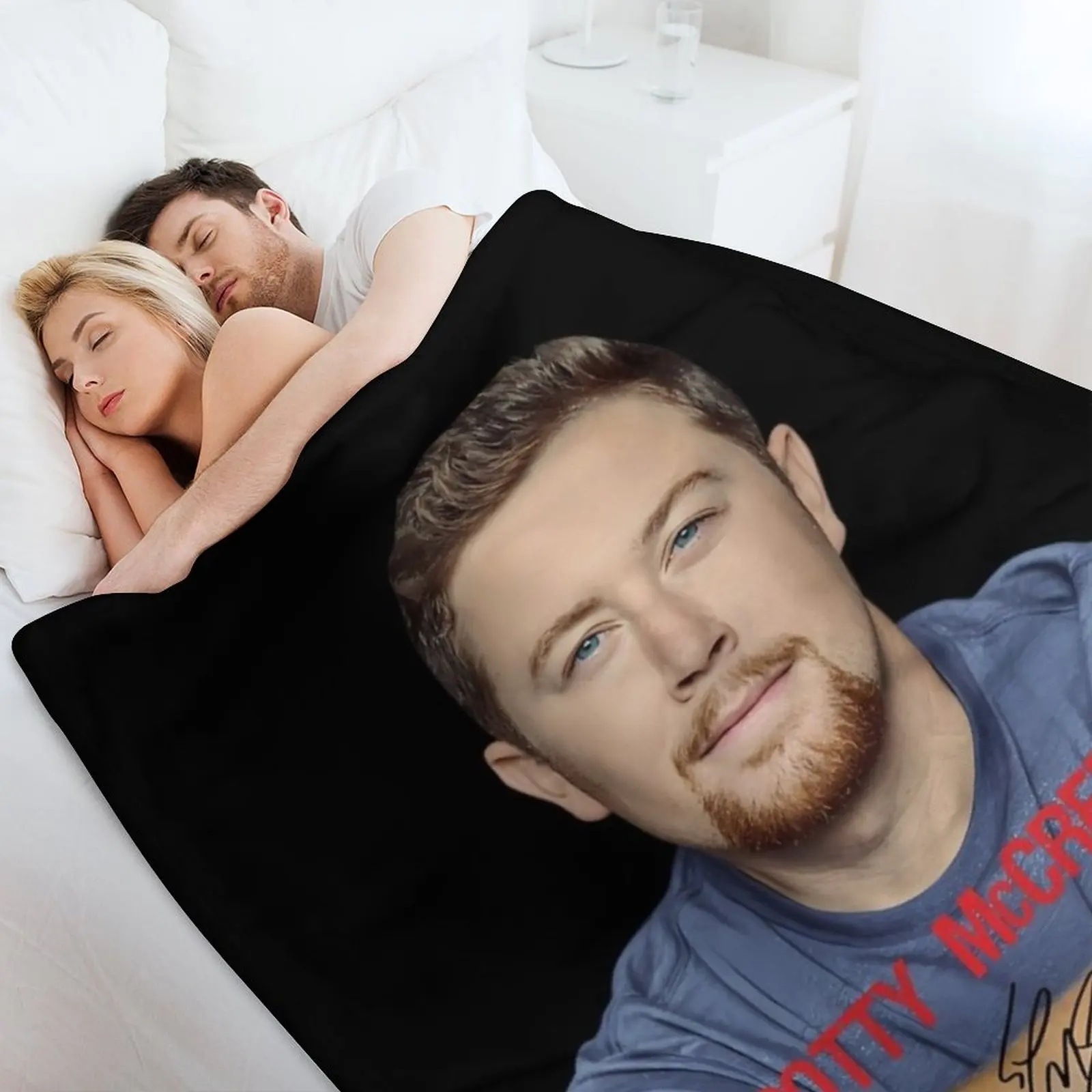 스코티 시그니처 담요 이동식 장식 소파용 장식용 털 담요