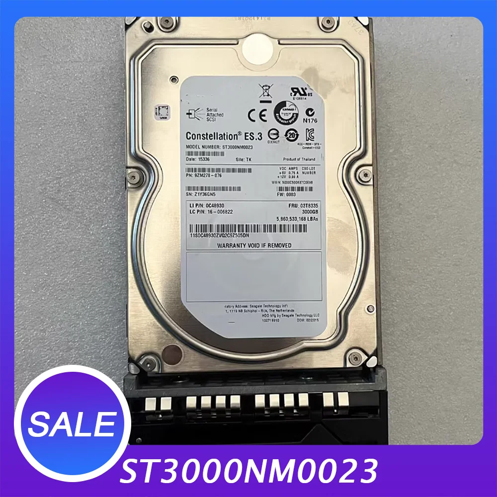 

For 3.5-inch SAS 3T hard disk ST3000NM0023 03T8335
