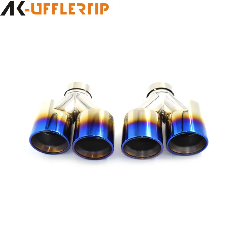 

Suitable for Jaguar exhaust pipe modified tail throat XJL four-out stainless steel carbon fiber wolf head double-layer tail nozz
