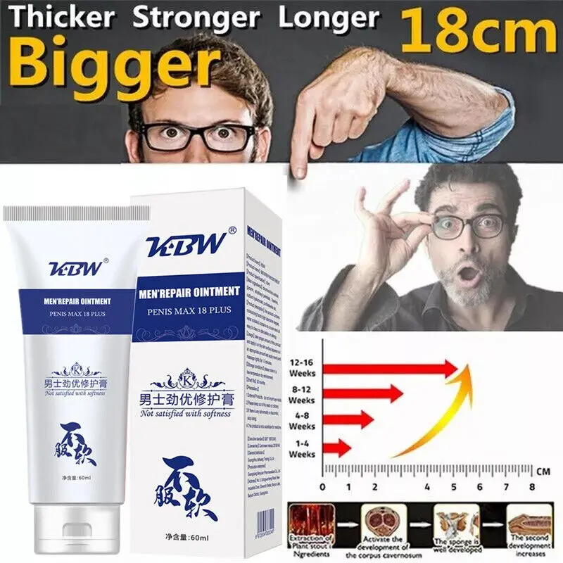 Plus Size Penis Faster Enlargement Cream Man Dick Potency Growth Massage Cream Big & Thick Growth Faster Growth  Enlarger Creams