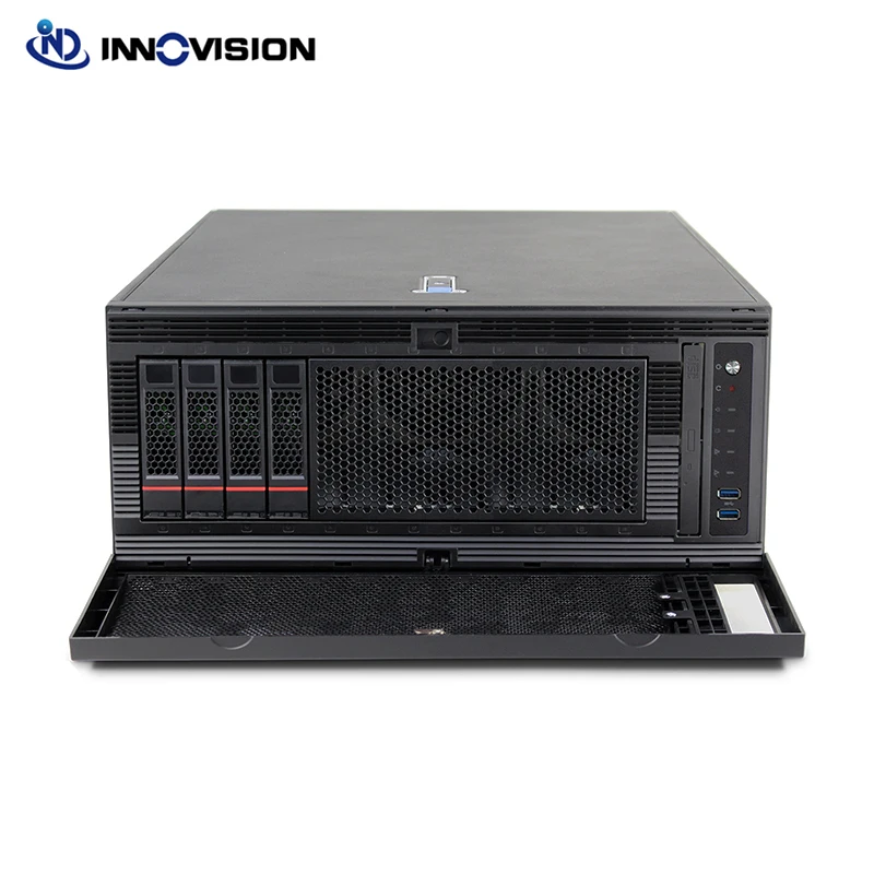 

Flexible Rack Tower Server 4 Bay HDD Hotswap Enclourse GPU case Full Tower E-ATX Server Chassis Option Redundant or ATX Psu GPU