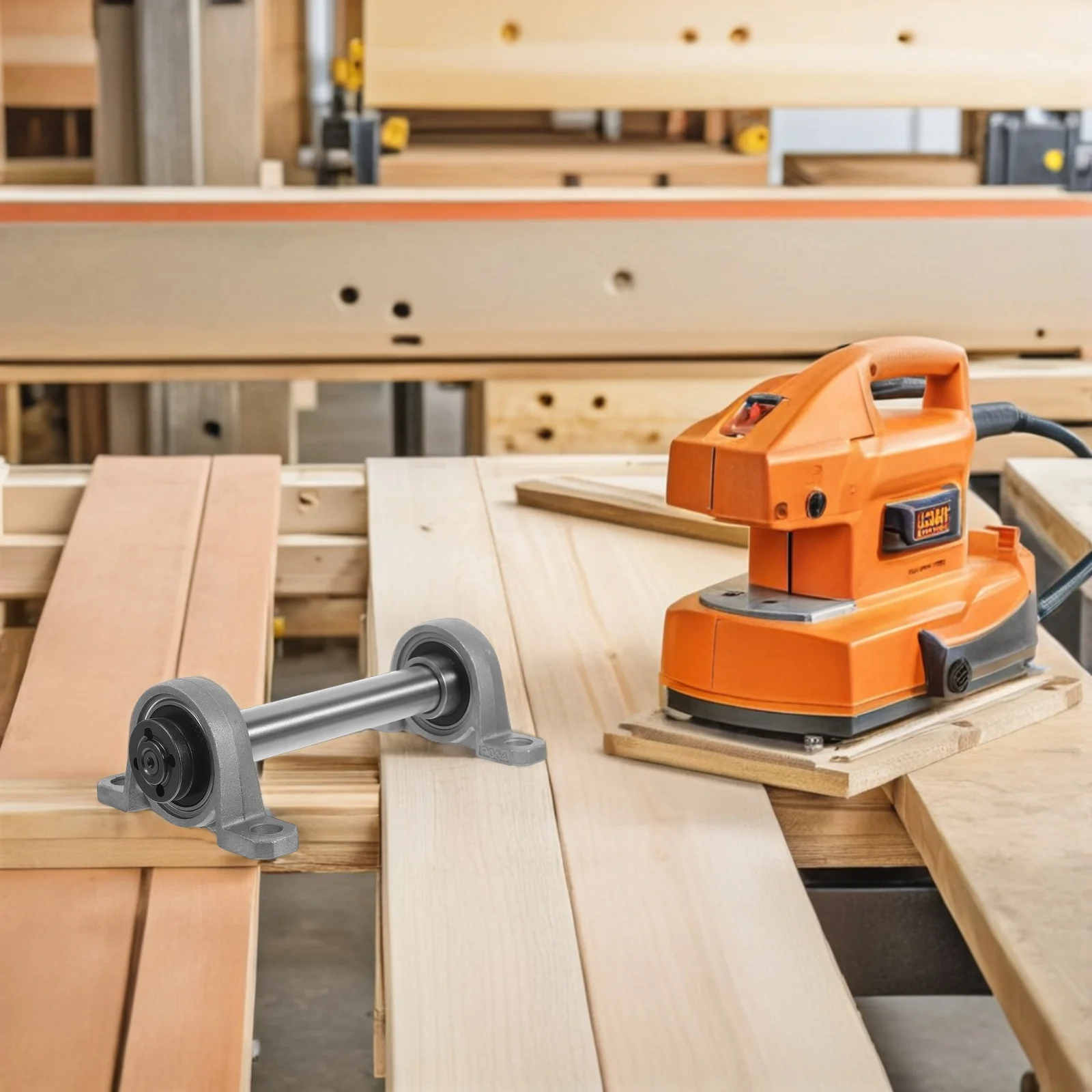 

1Set Woodworking Table Saw Spindle Bearing Seat Lathe Chuck Pulley Assembly for DIY Woodworking Rotary Lathe Cutting Machine