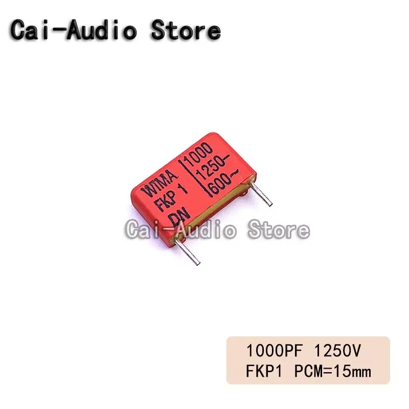 2PCS/5PCS/10PCS/Lot Brand NEW Germany WIMA FKP1 1250V 1000PF 1250V102 1NF Film Capacitor 1250v1000pf 102 Pitch 15mm FKP1R012204B