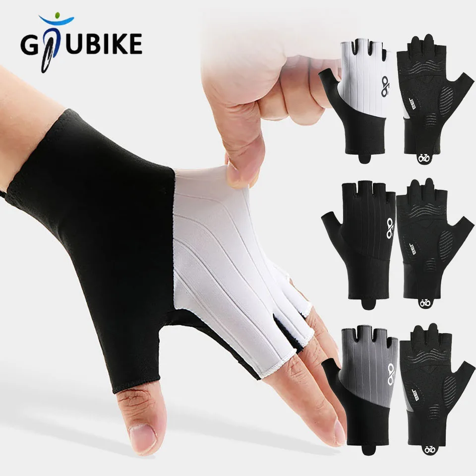 AliExpress GTUBIKE Cycling Gloves Half Finger Breathable MTB Road Bike Gloves Shock Absorption Thickened Palm Pad Anti-slip Bicycle Glove