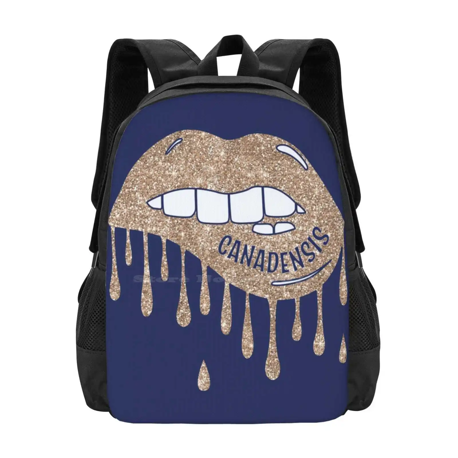 Canadensis Bleeding Lips School Bag Big Capacity Backpack Laptop Camp Canadensis Bleeding Lips Notecards