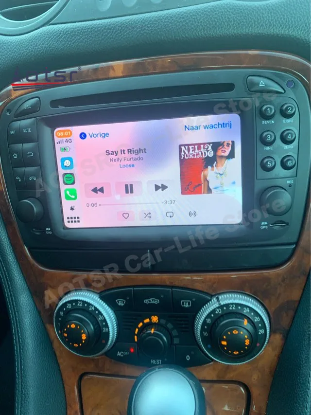 For Benz SL R230 2001~2004 Optical fiber Carplay Multimedia Android GPS Navigatio Audio Radio Stereo Receiver player Head Unit