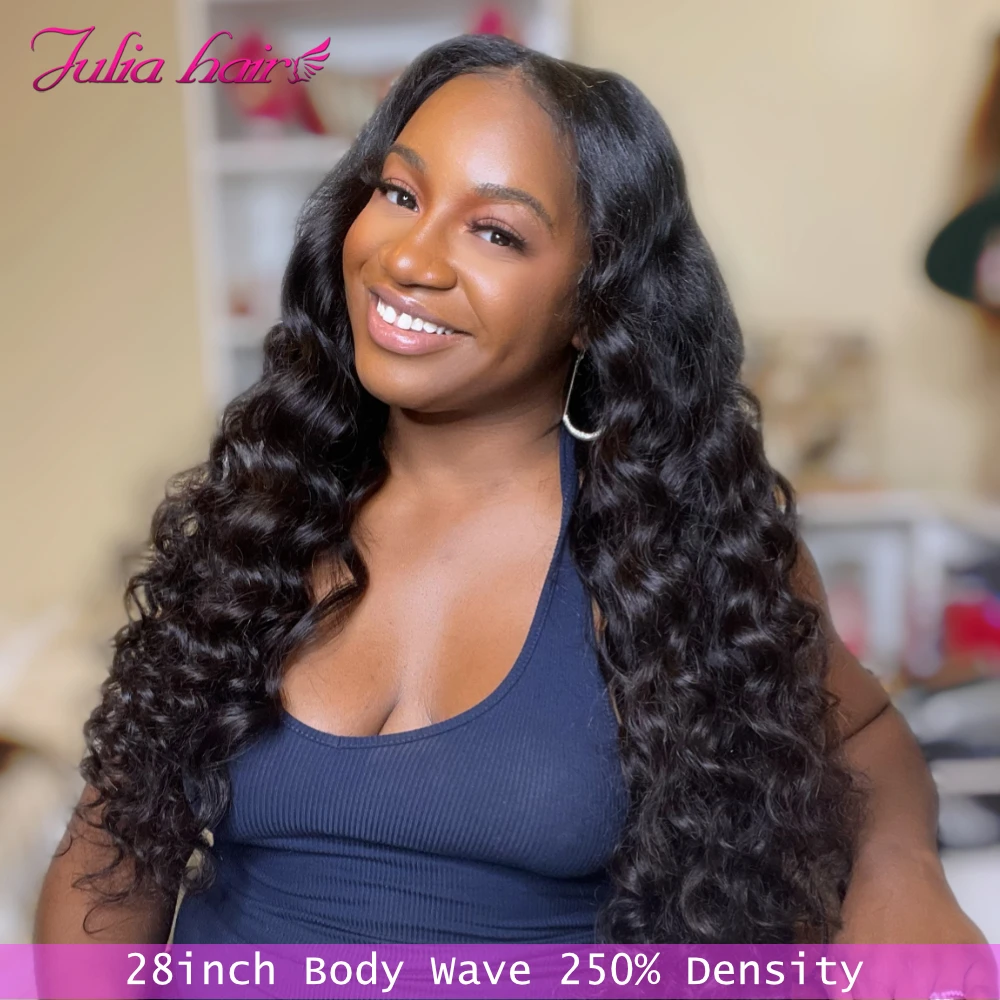 

Ali Julia Natural Body Wave U Part Wig 250 Density Machine Made Brazilian Body Wave Wig No Glue Human Hair Wig No Sew In