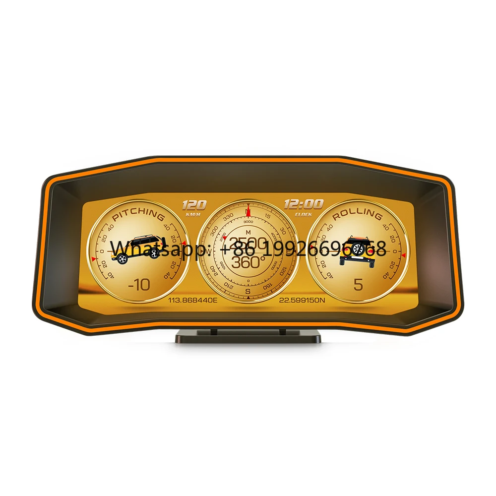 2025 WiiYii Newest Large 6.2 Inches LCD Car Heads-Up Display P4 Multi-Function OBD2+GPS Digital Speedometer Auto Electronics