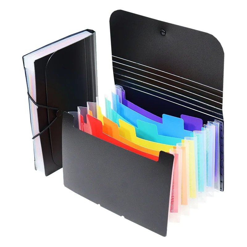 

A6 12 inner pages Small Receipt Holder Organizer Folder for Purse, Small Accordion File Organizer Expanding File Folder