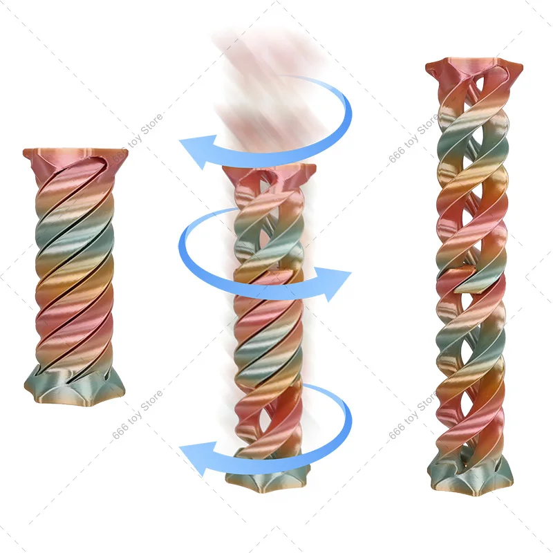 3D-geprinte onmogelijke piramide Passthrough gekleurd fidget speelgoed stress schroef speelgoed desktop decoratie