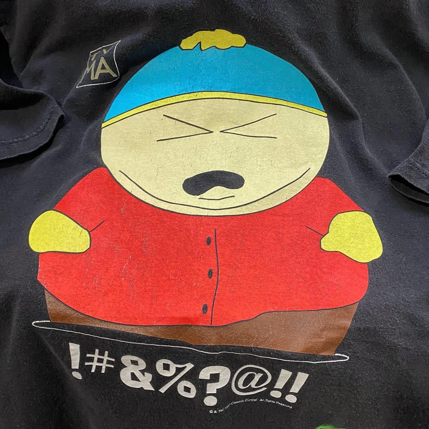 Wang Has Disease Studio 90s  Profanity Print Short Sleeve American Classic Animation Funny T-Shirt Cotton round Neck