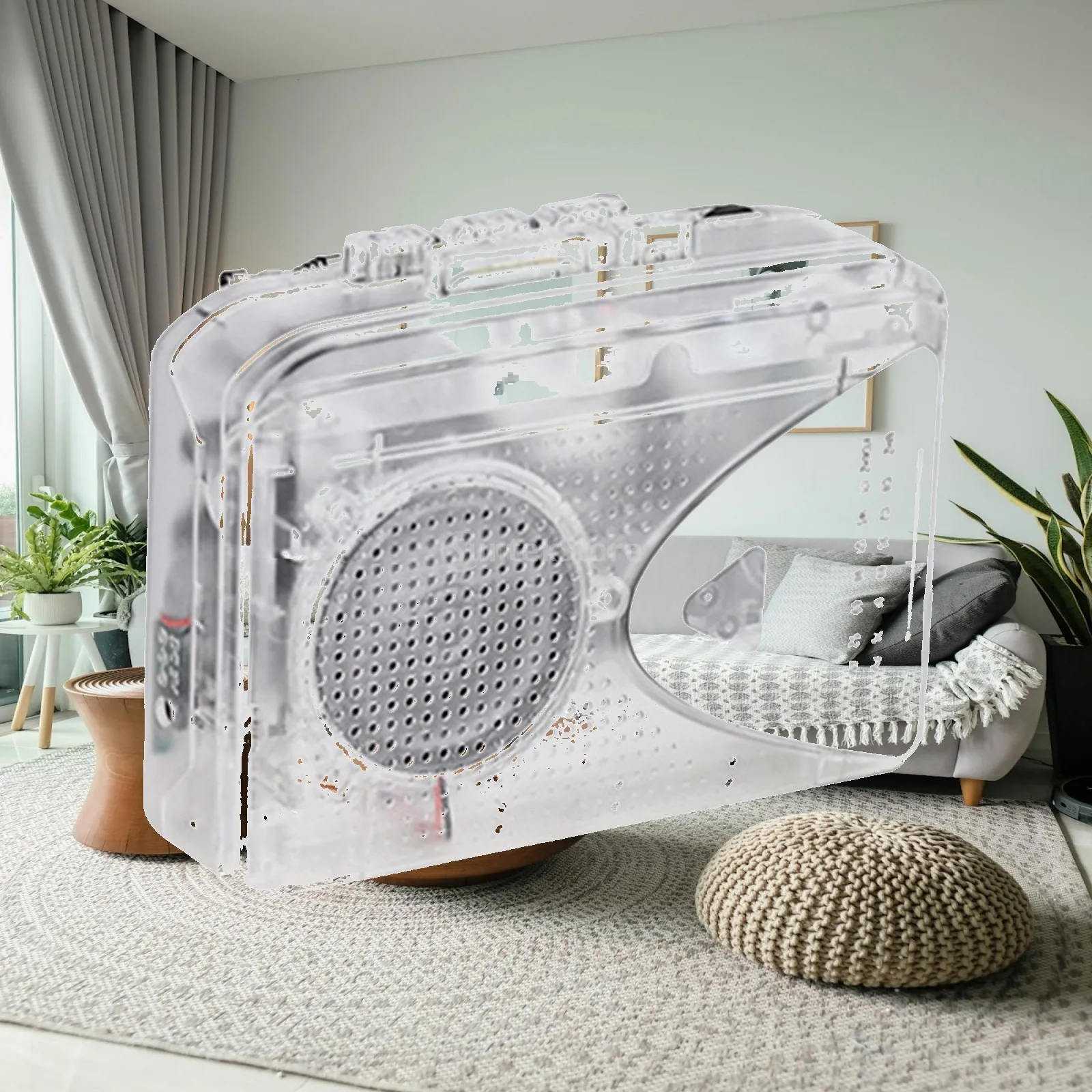 

Cassette Player Portable Music Player Transparent 120x39x85mm Stereo Walkman