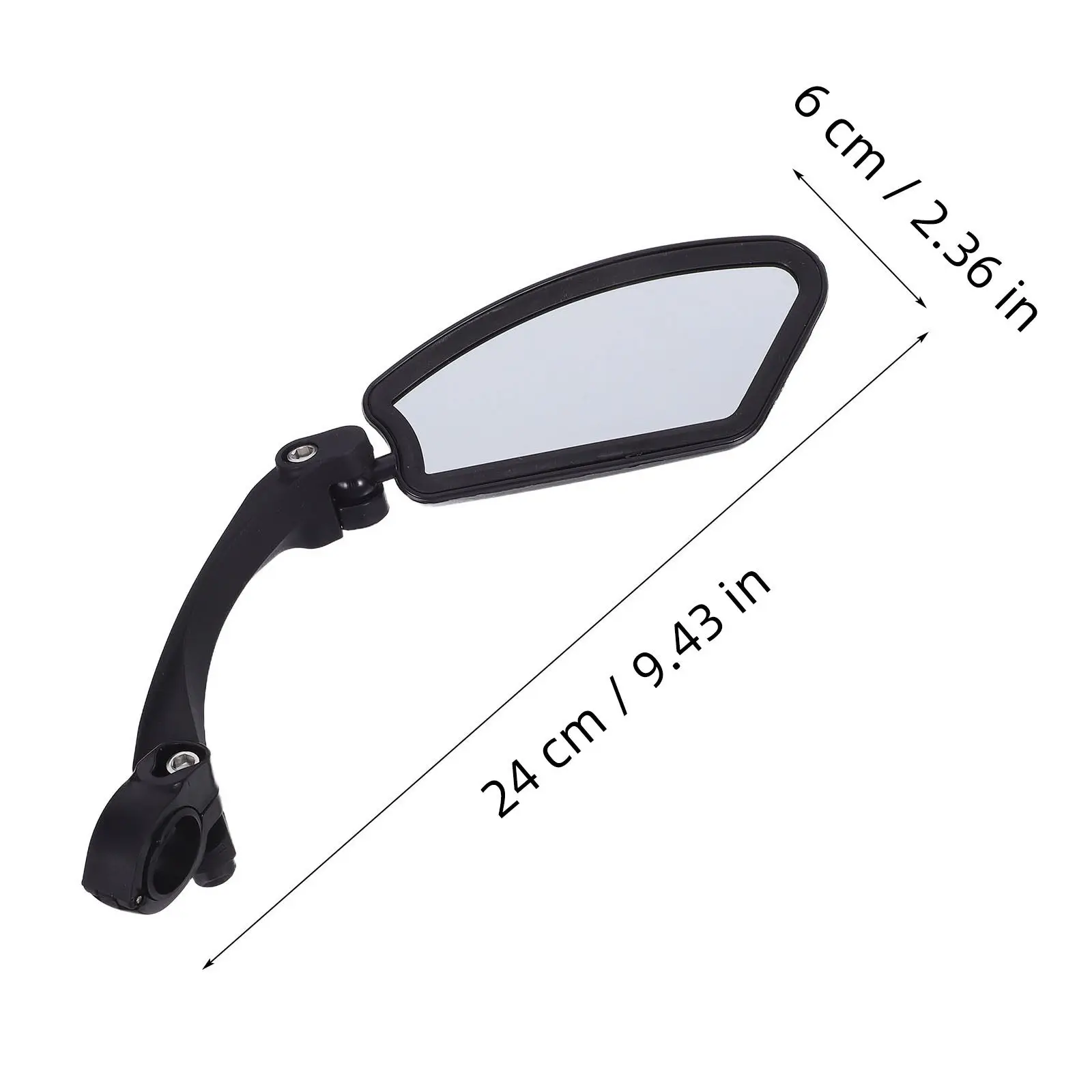 2Sets Sleek Adjustable Bicycle Rearview Mirror Set Hd Glass Lens for E-Bikes Scooters Road Bikes Handlebar Mounted Safety