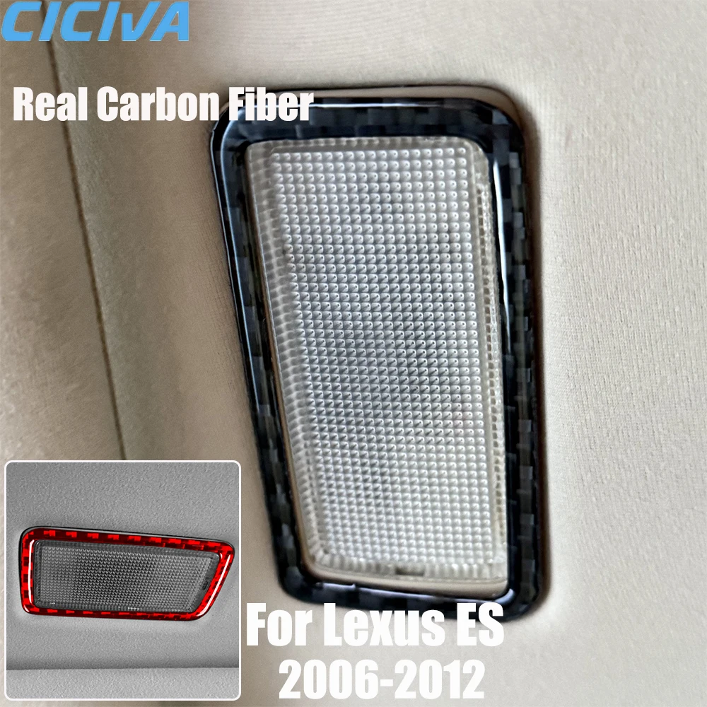 

Real Carbon Fiber Car Accessories Front Readinglight Cover Soft Sticker For Lexus ES240 ES350 2006 2007 2008 2009 2010 2011 2012