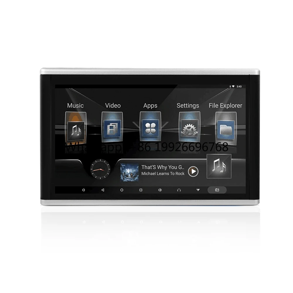 

10.1-inch Touch Screen Car Headrest Monitor 1024x600 IPS Display with Wireless BT FM and Multimedia Player