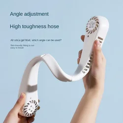 1PC Fan 1200mAh New Mini Neck Portable No Bladeless Hanging Neck Rechargeable Air Cooler 3 Speed Mini Summer Sport Fan