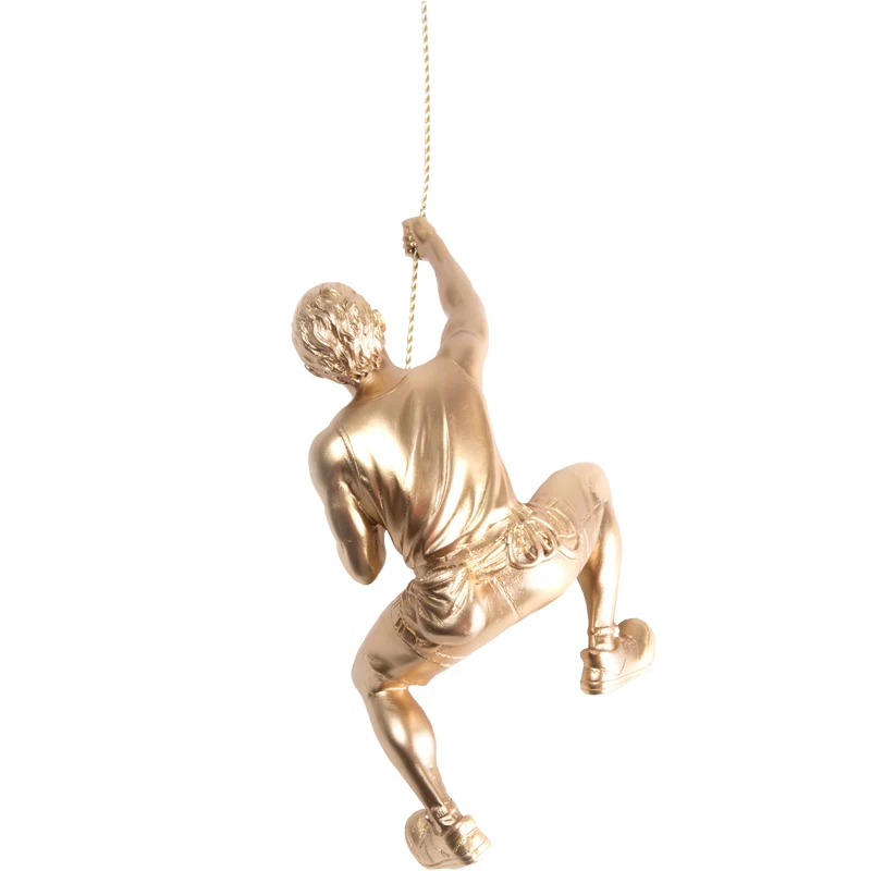 

Vintage industrial style rock climbing figure bar living room art TV background wall decoration pendant