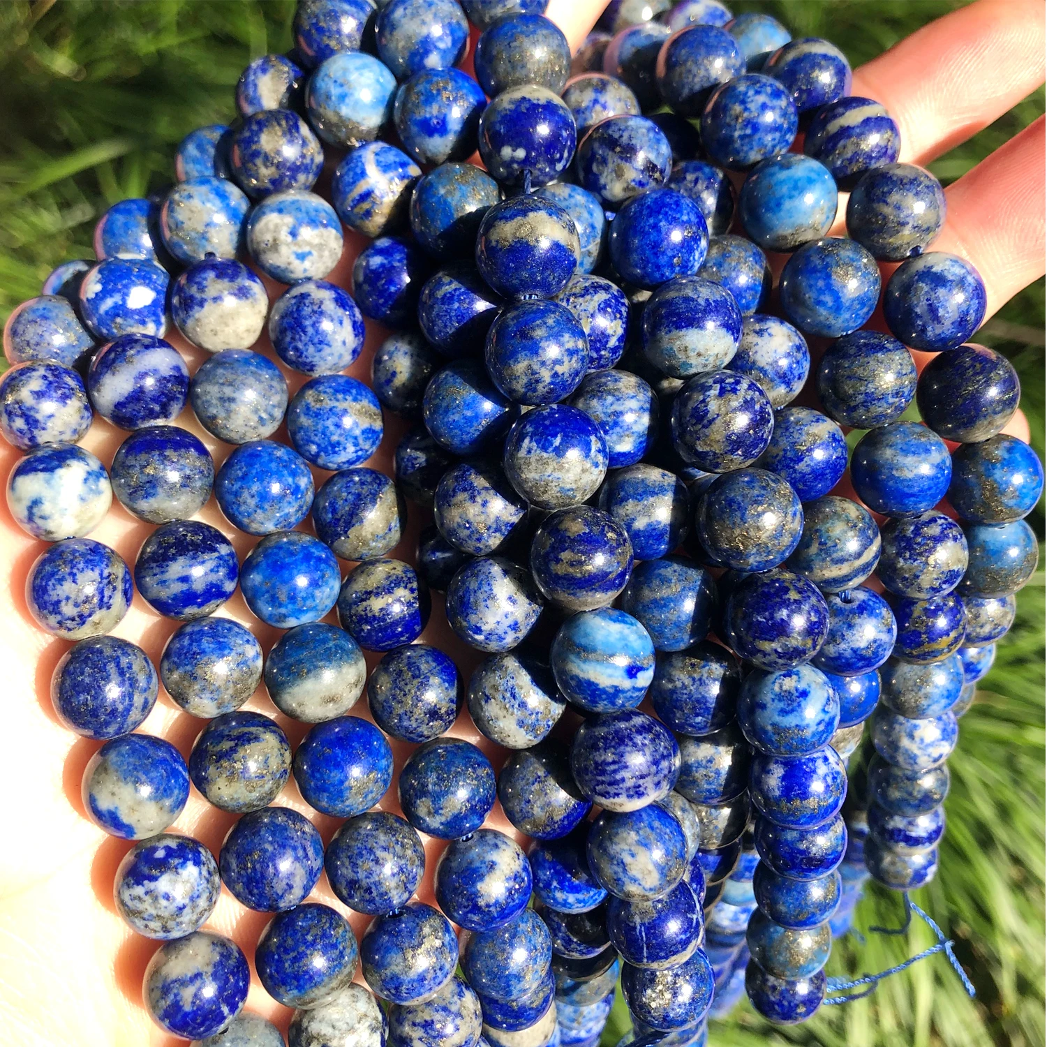 Natural Stone No Dyed Lapis Lazuli Beads 4 6 8 10mm Round Spacer Beads for Beadwork Jewelry Making Diy Bracelet Necklace 15 Inch