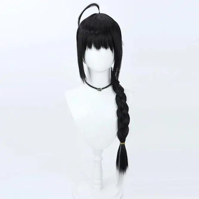 Yamato Takeru no Mikoto Cosplay Wig  Remnant Black 90cm Braided Hair Game Heat Resistant Synthetic Headwear