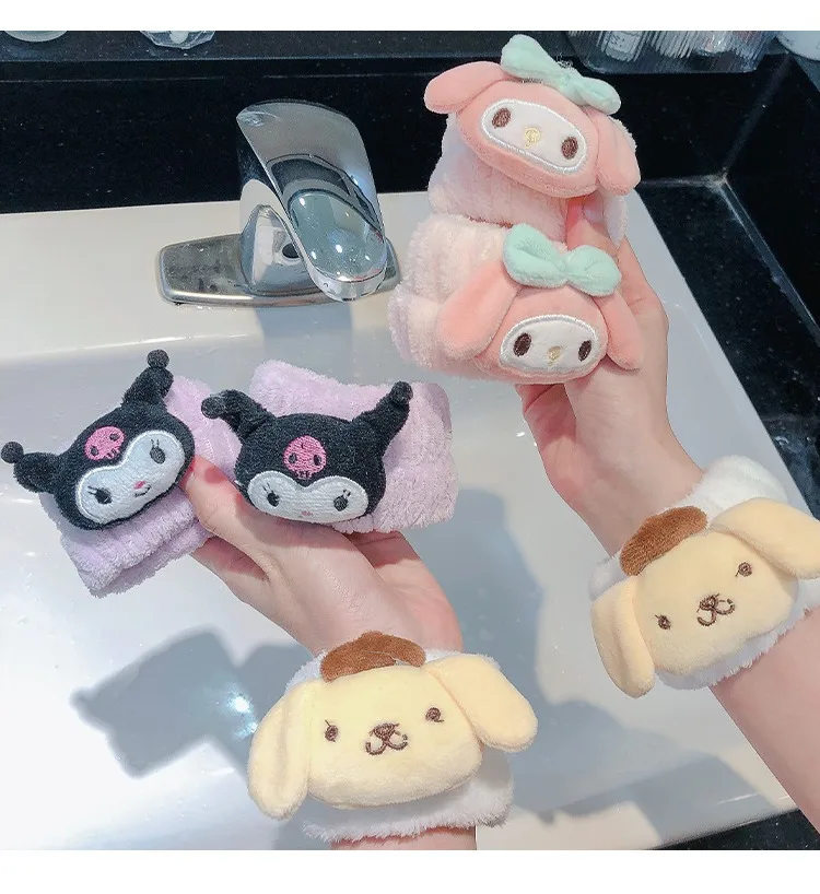 

For Kuromi Wristband with Design Face-Washing Wristband Washcloth Absorbent -Proof Sleeve Protector Wrist-Saving Wonder Armband