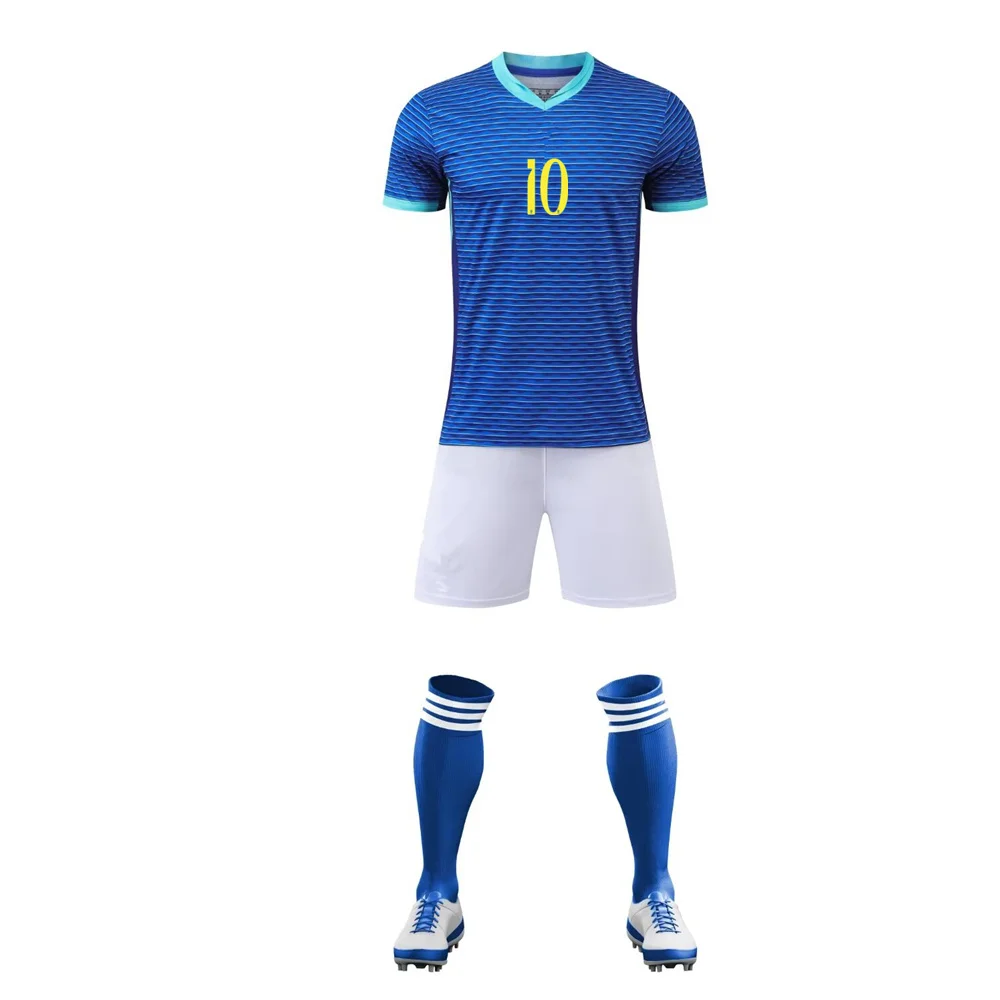 adult children\'s clothing set Football sport Uniforms boy girl Braziles Fans Jersey Training wear games kits Leisure shirt