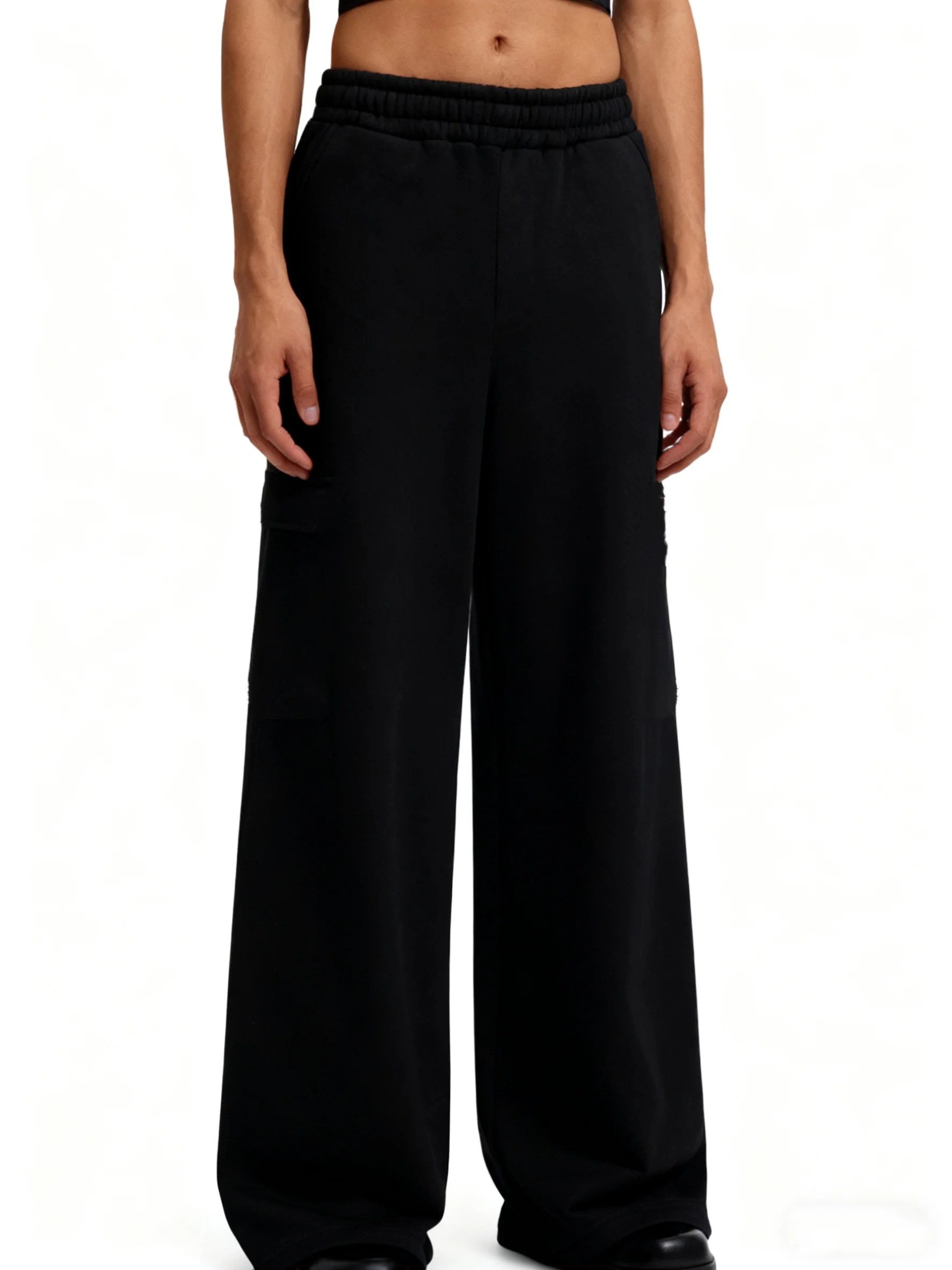 بنطال الركض ذو الأرجل المستقيمة بلون موحد للرجال، مناسب للرياضات غير الرسمية مثل الجري وصالة الألعاب الرياضية والأنشطة الخارجية