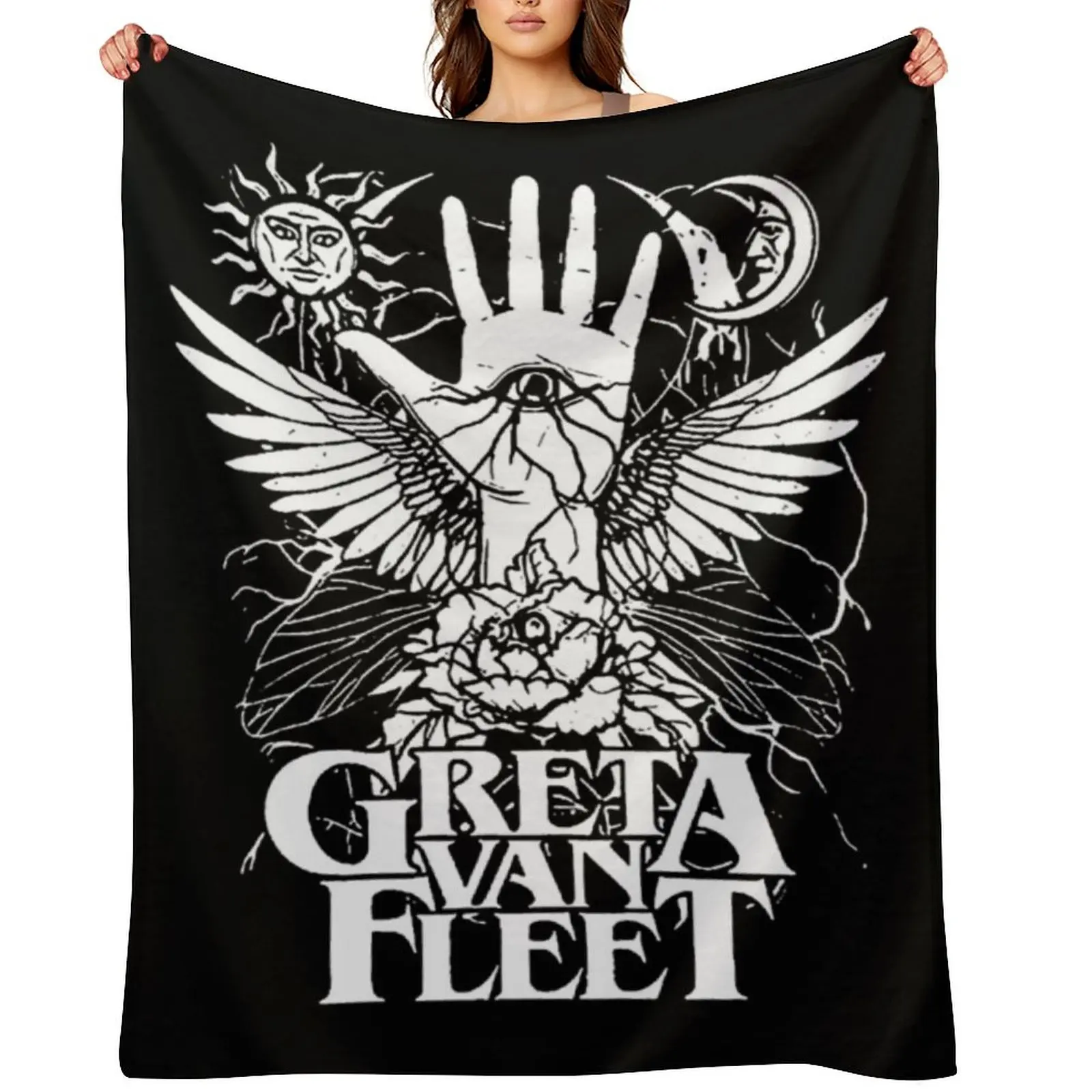 

Greeta van fleet6 Greta Van Fleet Retro Musical Greta Van Fleet Rock Band Boho Throw Blanket For Baby Plaid on the sofa Blankets