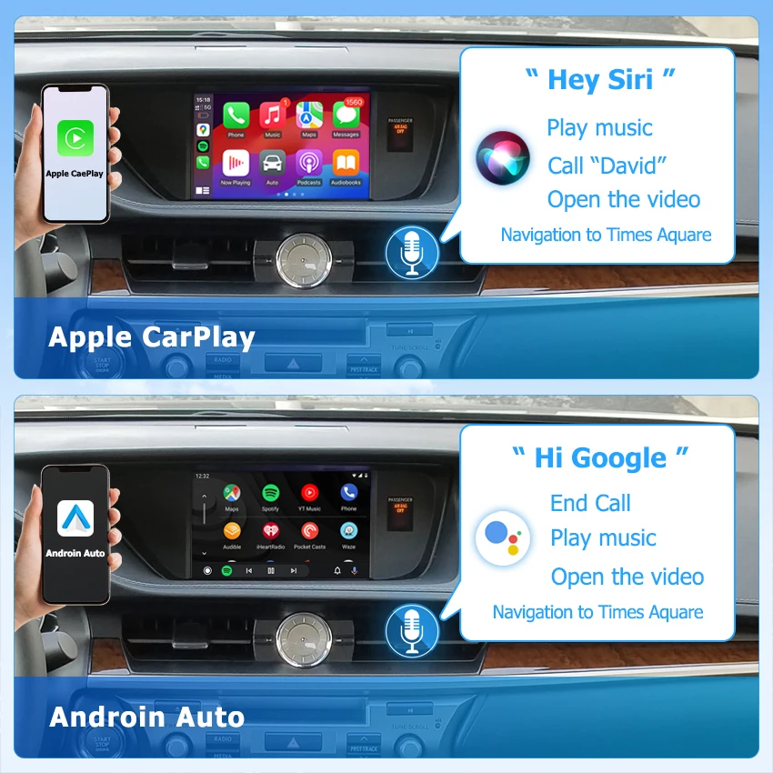 CarPlay Android Auto اللاسلكي لكزس ES NX LX RX IS GS RC LS LC UX GX CT200h، مع وصلة مرآة AirPlay Siri للملاحة الصوتية