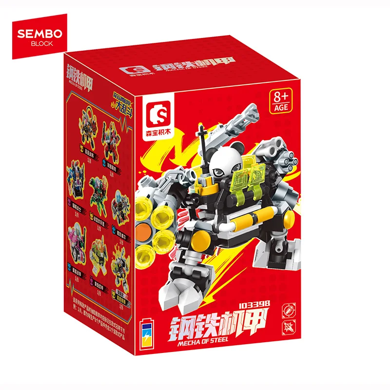 SEMBO BLOCK Blind Box Mecha Assemblage Building Simpatico modello di robot Kit Blocchi Mattoni Ornamento fai da te Giocattoli Bambini per ragazzi Regali di festa