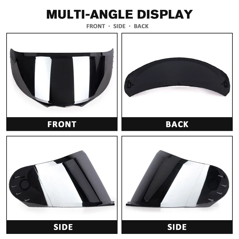 Nieuwe motorhelm lens facelift helm speciale lens transparante spiegel zwarte spiegel kleur spiegel zilveren lenspakket