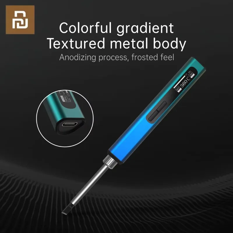 Youpin Ronguan Smart Portable Electric Soldering Iron Set Digital OLED Display Temperature Adjustable Welding Household Repair