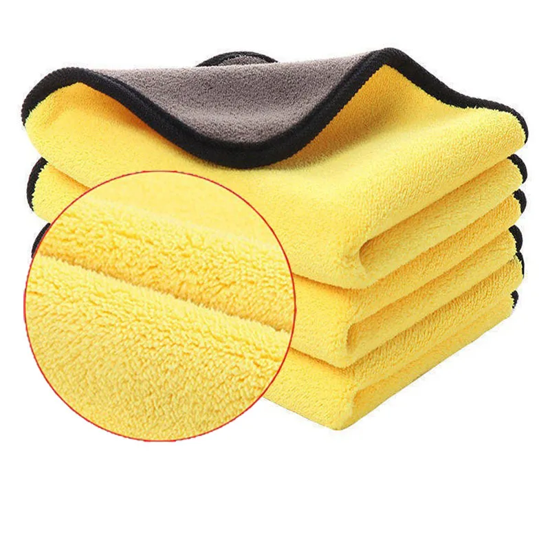 Auto-Waschtuch Mikrofaser-Reinigungstuch Hochabsorbierendes Trockentuch für Fenster und Spiegel Wischtücher Autopflege Motorrad-Waschtuch – Detail 1