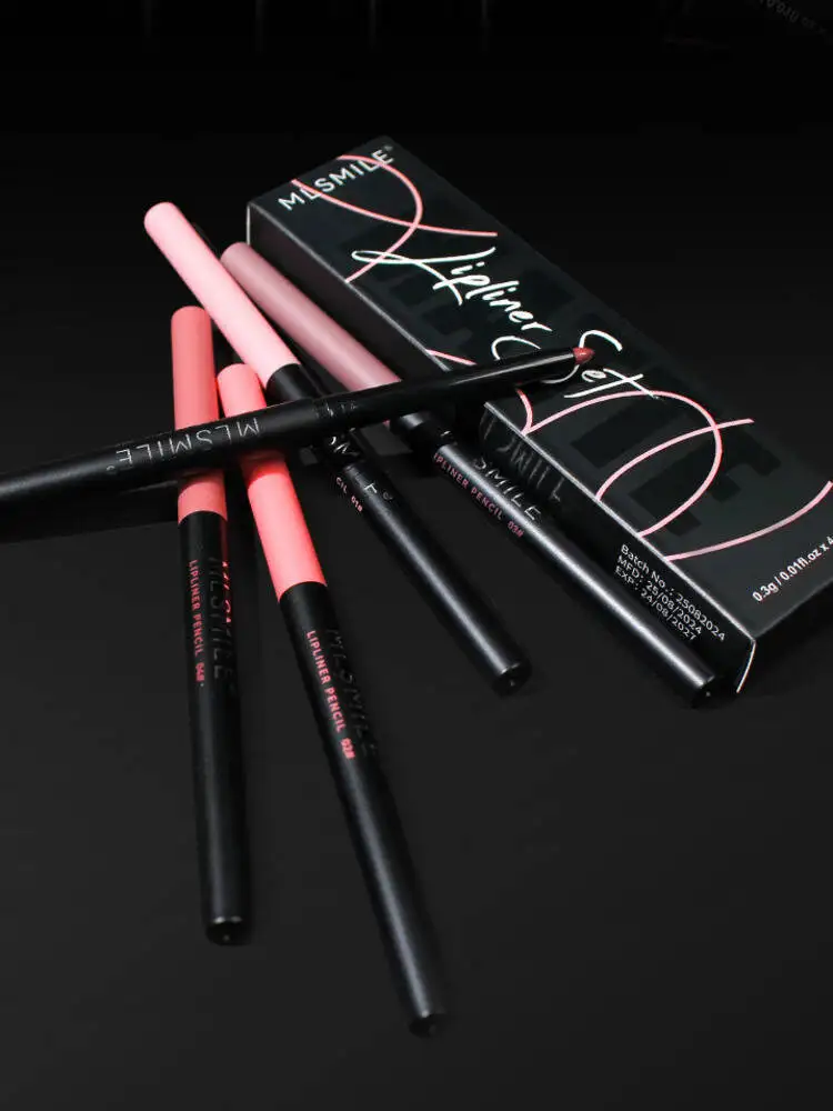 MLSMILE Juego de 4 colores Impermeable Fácil de aplicar Lápiz labial mate Lápiz labial 2025 Nuevo